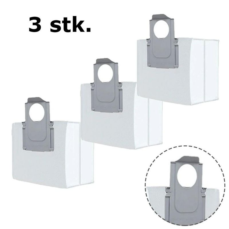 Roborock S8 / Q5 / Q7 / Q8 / S7 MaxV Ultra Støvsugerposer, 3 stk